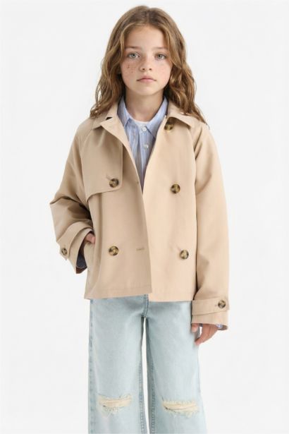 Girl Regular Fit Trench Coat