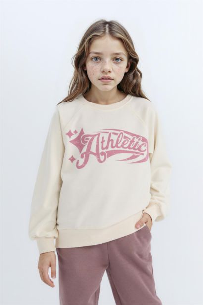 Sweat-shirt imprimé Coupe décontractée à Col rond