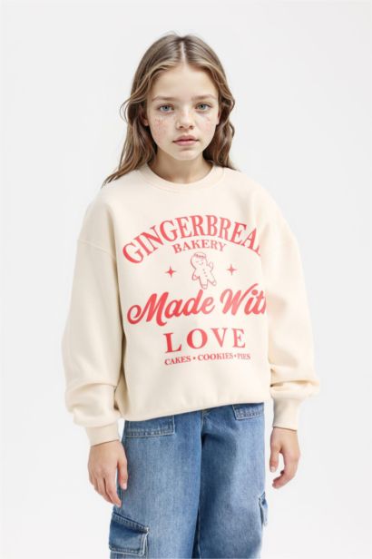 Sweatshirt imprimé à Col rond Coupe décontractée