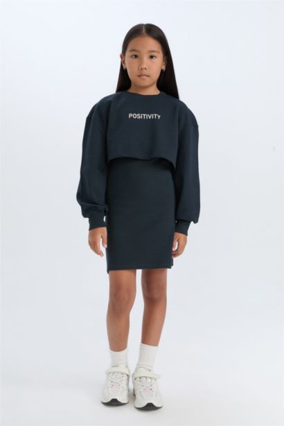 فستان بناتي مضلع