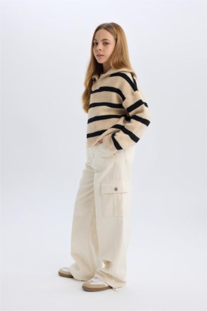 Қыздарға кең аяқ деним Шалбар