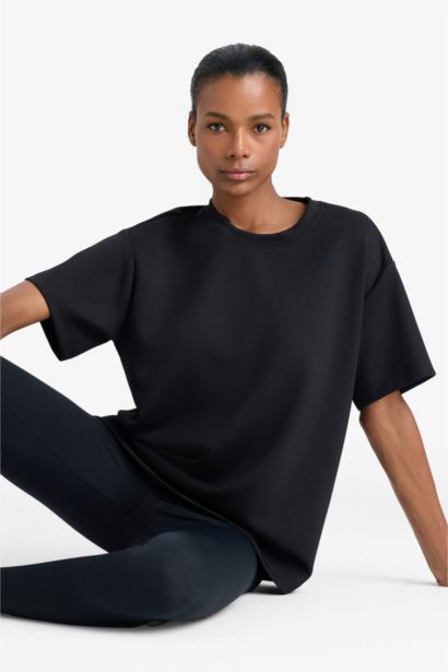 DeFactoFit Oversize Спортивная футболка из модала с короткими рукавами