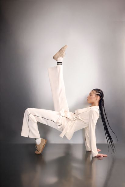 Спортивные брюки из модала Wide Leg стандартной длины