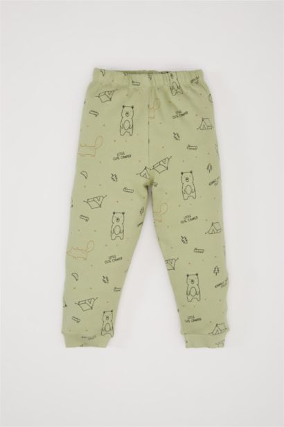 Baby Boy Bear Printed Top Bottom 2 Piece Pajama Set