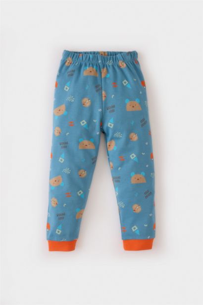 طقم بيجاما بيبي اولادي قصة عادية بطبعة دب - قطعتين