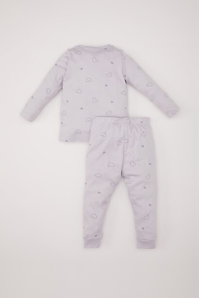 Girl Rabbit Printed Top Bottoms 2 Piece Pajama Set