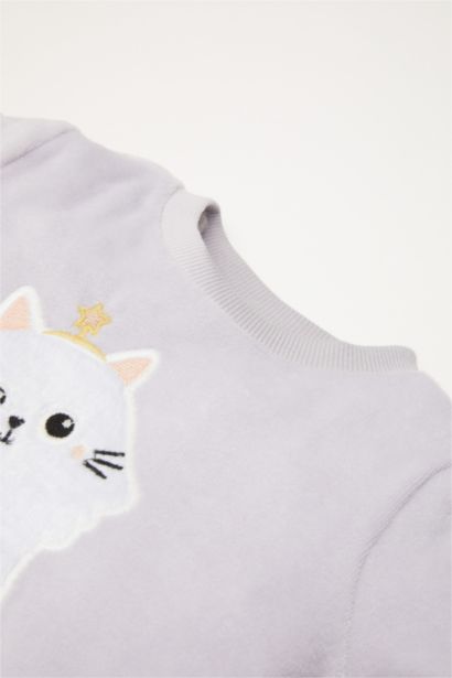 طقم بيجاما بيبي بناتي قصة عادية بطبعة كريسماس - قطعتين