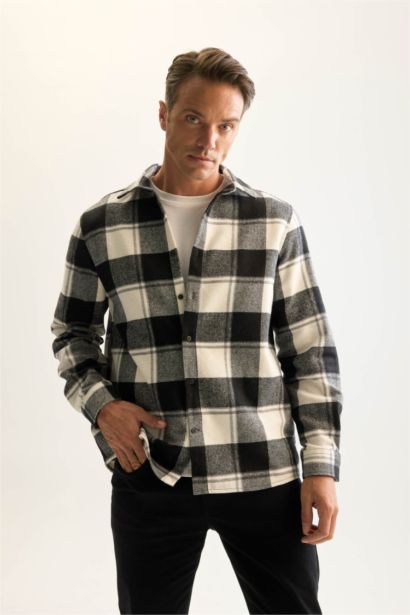 Regular Fit Flanel Long Sleeve Shirt