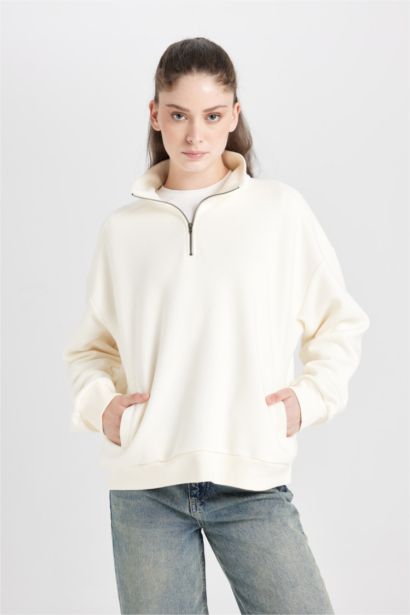 Sweat-shirt Oversize à manches longues