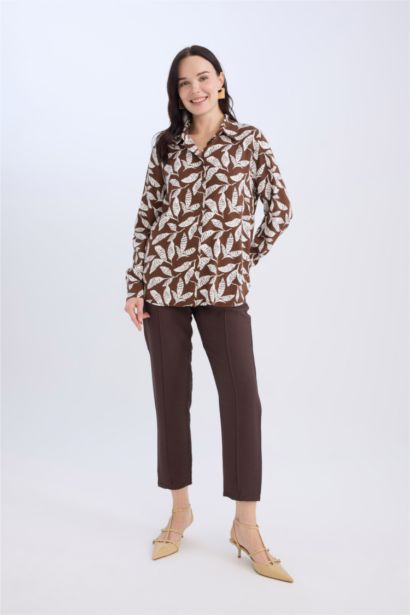 Regular Fit Shirt Collar Long Sleeve Shirt