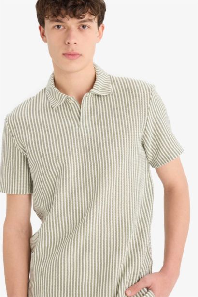 Regular Fit Striped Polo T-Shirt