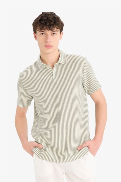 Regular Fit Striped Polo T-Shirt