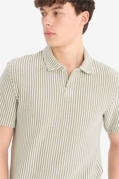Regular Fit Striped Polo T-Shirt