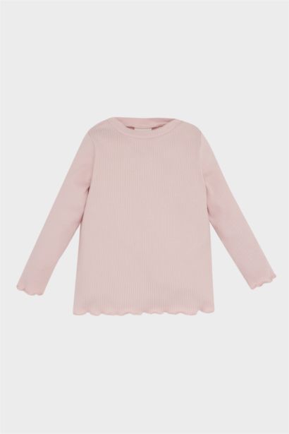 طقم من قطعتين فستان زهري مبطن برقبة مستديرة و بودي سامبل