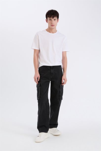 релакс пішімі деним кең етек Шалбар