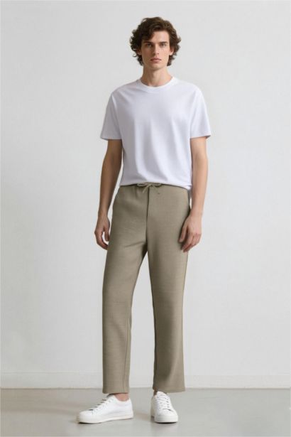 بنطرون برجل واسع وايد ليج بثلاثة جيوب