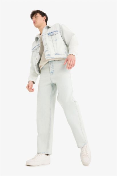 Baggy Fit Wide Leg Normal Waist Cotton Jeans