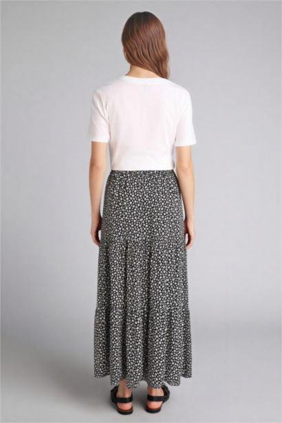 Printed Viscose Maxi Skirt
