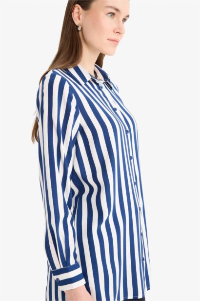 Relax Fit Viscose Long Sleeve Tunic