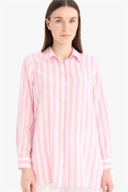 Relax Fit Viscose Long Sleeve Tunic