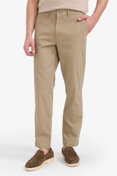 Regular Fit Normal Kesim Cepli Düz Paça Chino Pantolon