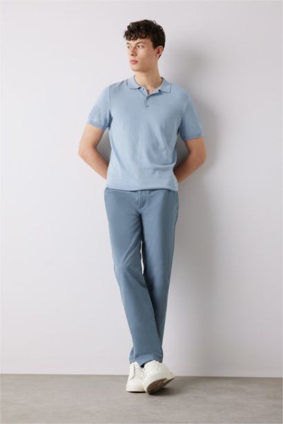 Regular Fit Normal Kesim Yazlık Düz Paça Chino Kanvas Pantolon