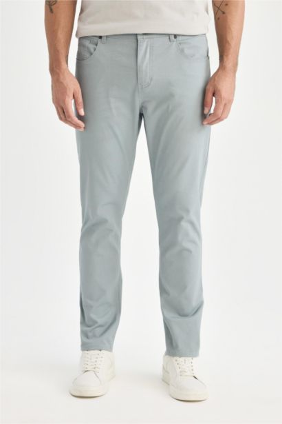 Regular Fit Normal Kesim Yazlık Düz Paça Chino Kanvas Pantolon