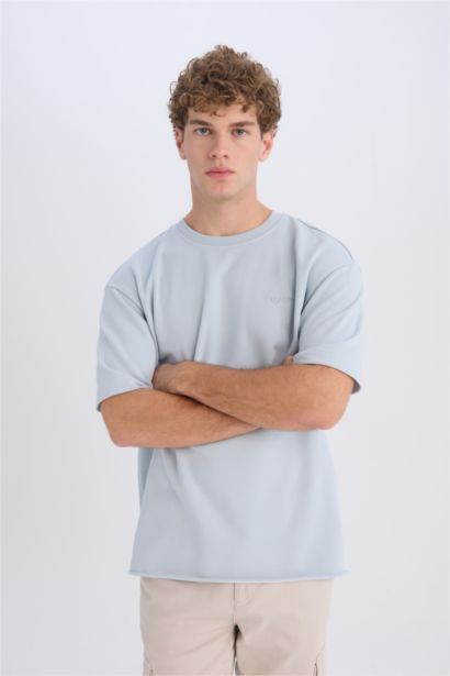 Boxy Fit Crew Neck Short Sleeve T-Shirt