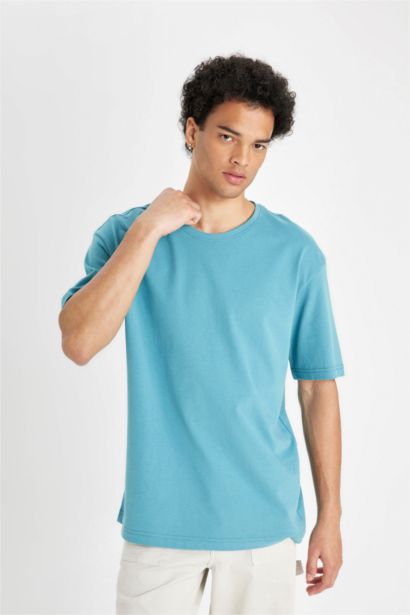 Boxy Fit Crew Neck Basic T-Shirt