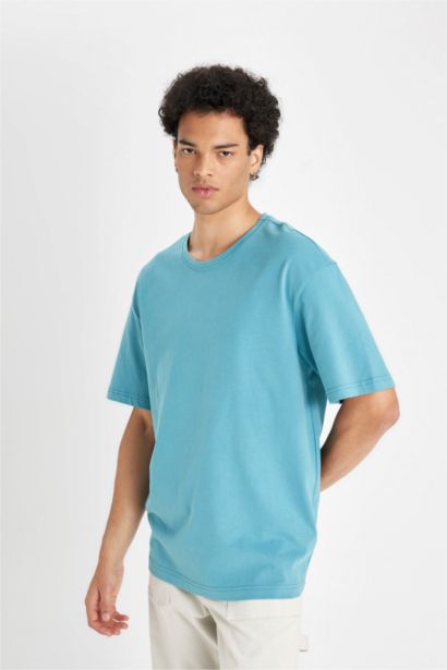 Boxy Fit Crew Neck Basic T-Shirt