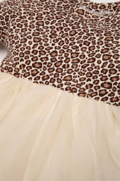 Baby Girl Leopard Patterned Ribbed Camisole 2 Piece Set