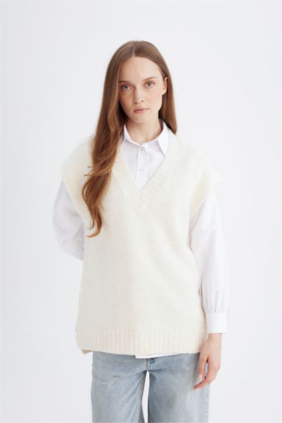 Relax Fit Half Turtleneck Basic Knit Pullover
