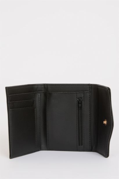 Kadın Leopar Desenli Suni Deri Cüzdan