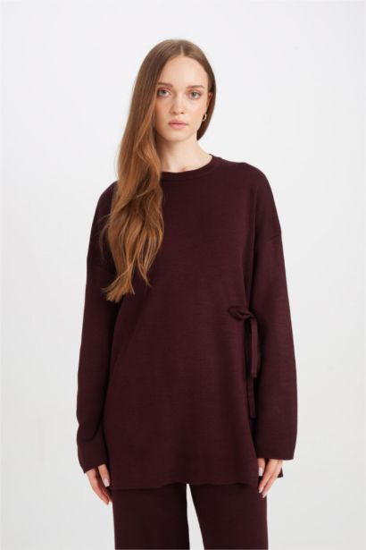 Bağlamalı Basıc Triko Kazak Tunik