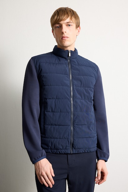 Elastic & Zippered Puffer Jacket