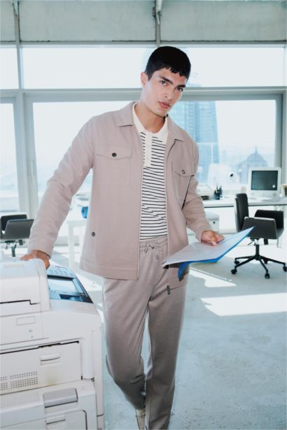 جاكيت سليم فيت بياخة بولو