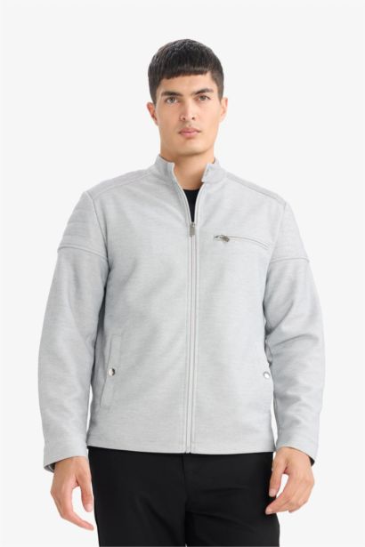 Slim Fit Zippered Jacket