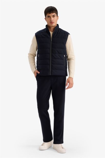 Slim Fit High Neck Lined Vest