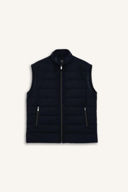 Slim Fit High Neck Lined Vest