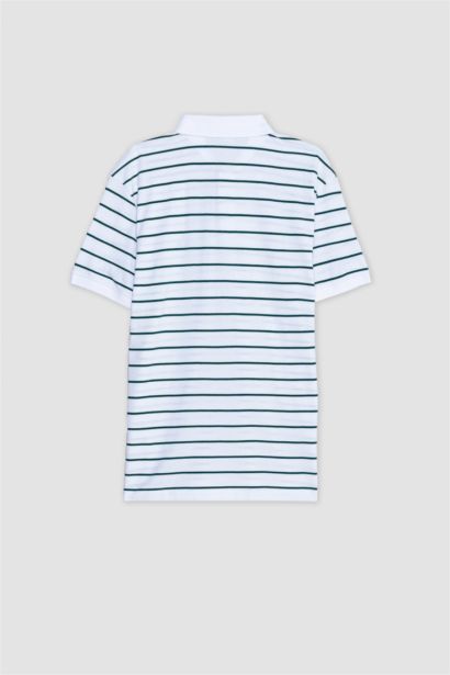 تي قطن شيرت بولو قصة عادية بياقة بولو