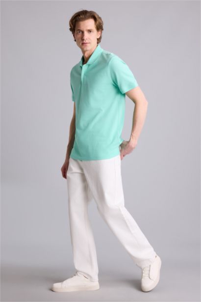 Slim Fit Short Sleeve Polo T-Shirt