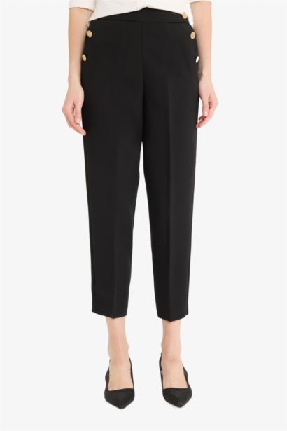 High Waist Carrot Fit Trousers