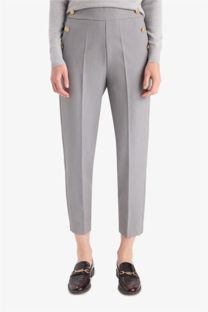 High Waist Carrot Fit Trousers