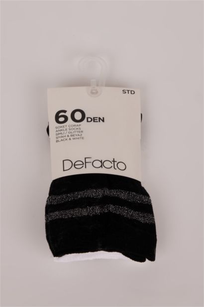 Lot de 2 paires de chaussettes à motifs brillants pour femme