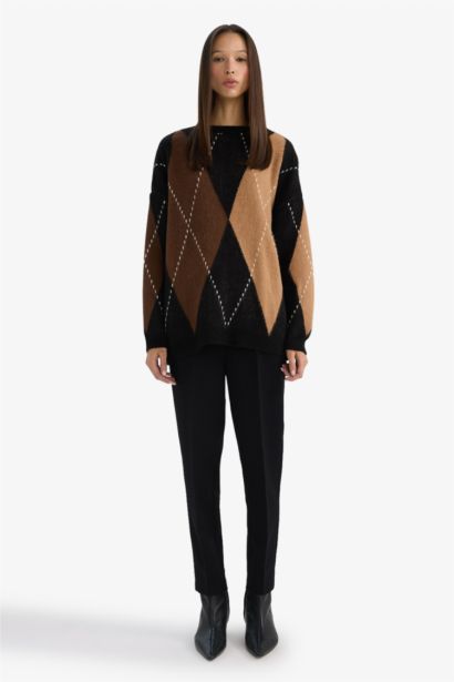 High Waist Straight Leg Trousers