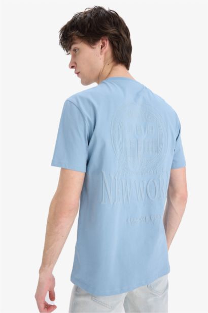 Regular Fit Crew Neck Back Printed T-Shirt