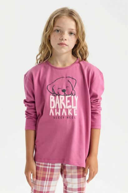 Pyjama pour Fille Top imprimé à manches longues et Bas à taille élastique