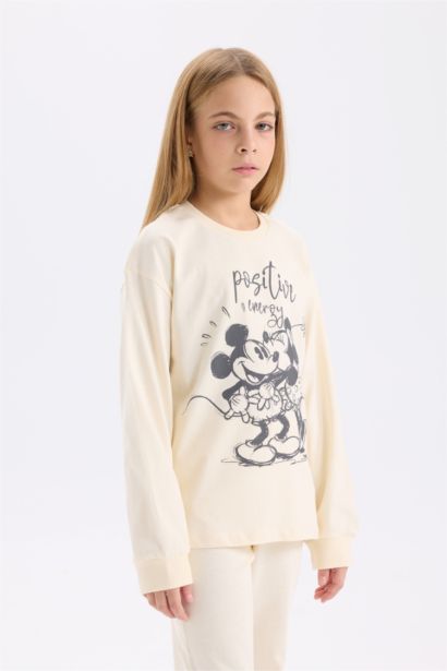 Pyjama Mickey & Minnie à Coupe régulière Top à manches longue et Bas long pour Fille