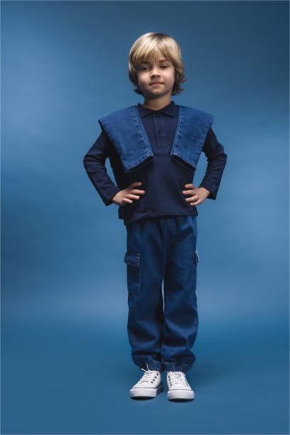 Baby Boy Elastic Banded Leg Jeans