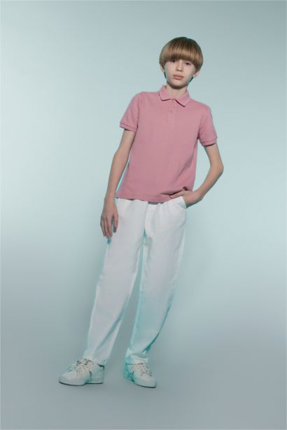 Boy Basic Short Sleeve Polo Shirt